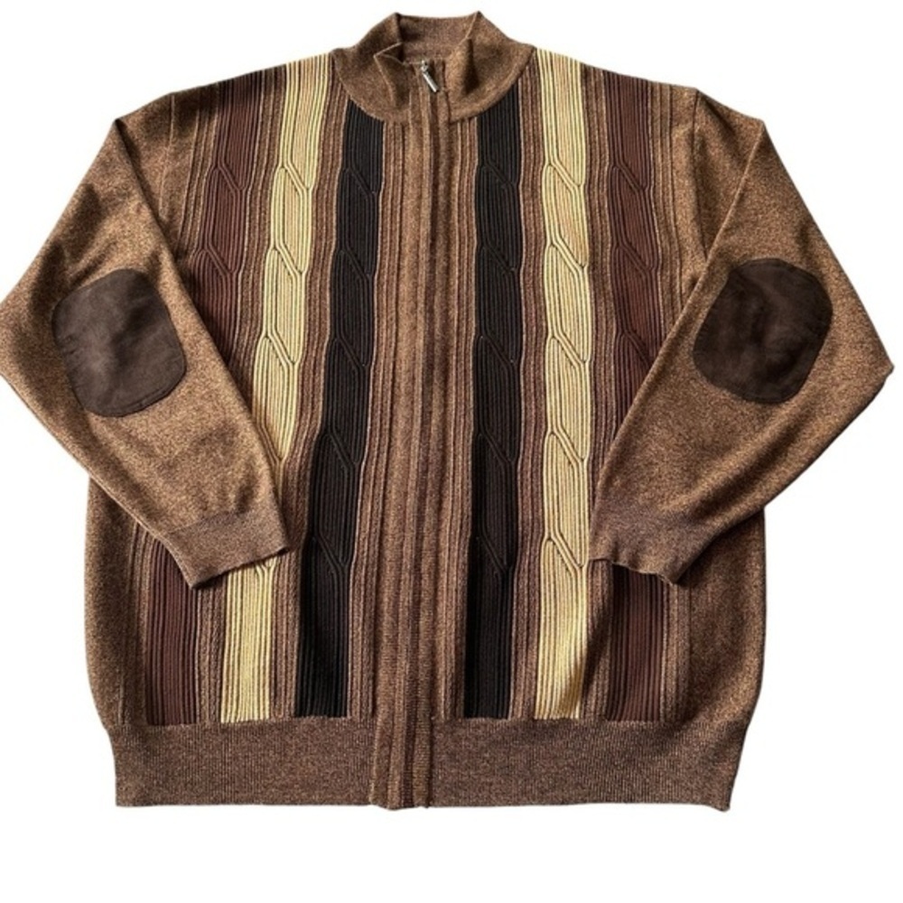 SILVERSILK LINEN SILK BLEND ZIP CARDIGAN SWEATER SIZE 4XL